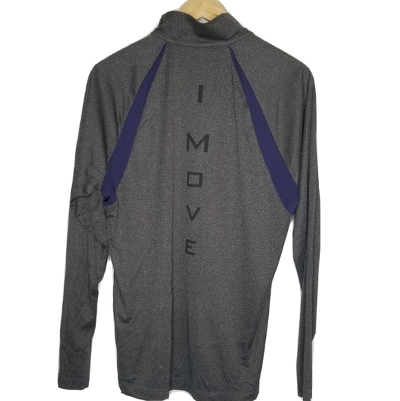 Alo Yoga Gray Blue 1/4 Zip Long Sleeve Pullover Shirt Men Athletic Gym Sz M - Picture 5 of 11